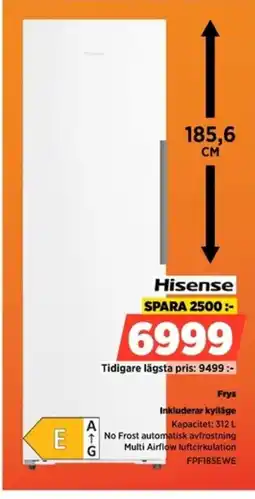 Power Hisense Frys FPF185EWE erbjuda