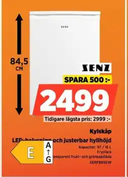 Power SENZ Kylskåp SERFB85EW erbjuda