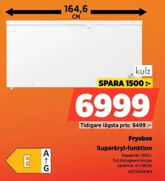 Power Kulz Frysbox KCF500EW5 erbjuda