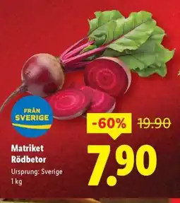 Lidl Matriket Rödbetor erbjuda