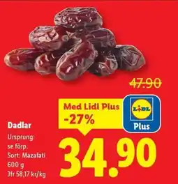 Lidl Dadlar erbjuda