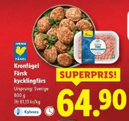 Lidl Kronfågel Färsk kycklingfärs erbjuda