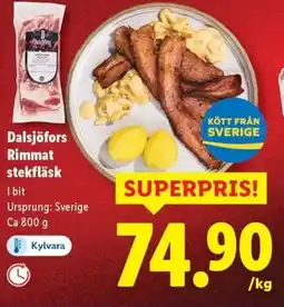 Lidl Dalsjöfors Rimmat stekfläsk erbjuda