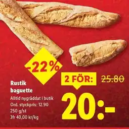 Lidl Rustik baguette erbjuda