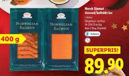 Lidl Norsk Sjømat Gravad/kallrökt lax erbjuda