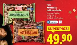 Lidl Felix Köttbullar/ delikatessbullar erbjuda