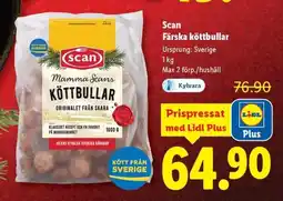 Lidl Scan Färska köttbullar erbjuda