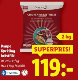 Lidl Danpo Kyckling- bröstfilé erbjuda