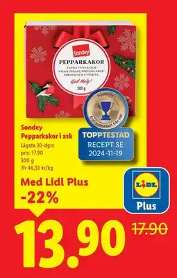 Lidl Sondey Pepparkakor i ask erbjuda