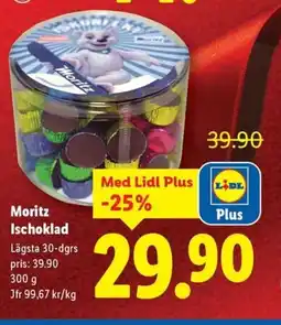 Lidl Moritz Ischoklad erbjuda