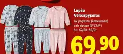 Lidl Lupilu Velourpyjamas erbjuda