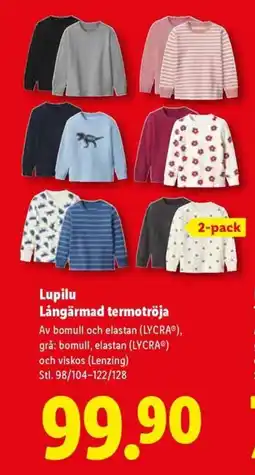 Lidl Lupilu Långärmad termotröja erbjuda