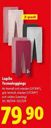 Lidl Lupilu Termoleggings erbjuda