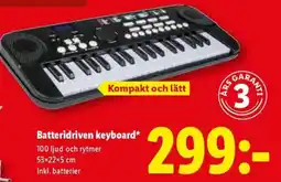 Lidl Batteridriven keyboard erbjuda