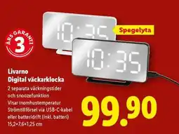 Lidl Livarno Digital väckarklocka erbjuda