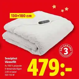 Lidl Sensiplast Värmefilt erbjuda