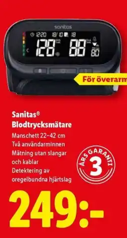 Lidl Sanitas® Blodtrycksmätare erbjuda