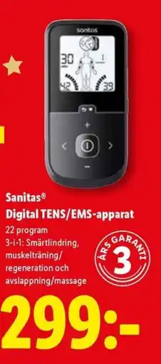 Lidl Sanitas® Digital TENS/EMS-apparat erbjuda