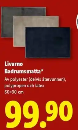 Lidl Livarno Badrumsmatta erbjuda