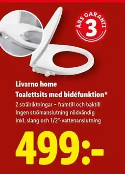 Lidl Livarno home Toalettsits med bidéfunktion erbjuda