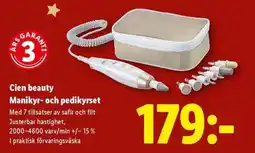 Lidl Cien beauty Manikyr- och pedikyrset erbjuda