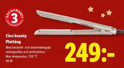 Lidl Cien beauty Plattȧng erbjuda
