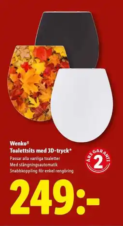Lidl WenkoⓇ Toalettsits med 3D-tryck erbjuda