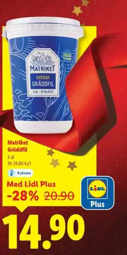Lidl Matriket Gräddfil erbjuda