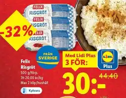 Lidl FELIX Risgröt erbjuda