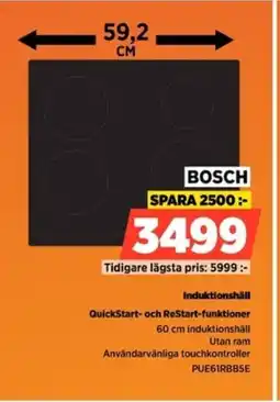 Power BOSCH Induktionshäll PUE61RBB5E erbjuda
