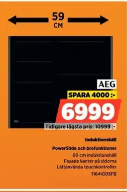 Power AEG Induktionshäll T1641GOSFB erbjuda