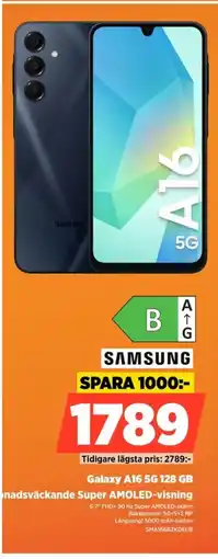 Power SAMSUNG Galaxy A16 5G 128 GB SMA166BZKDEUB erbjuda