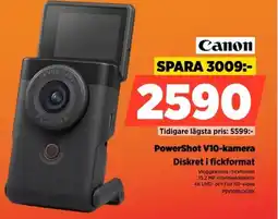 Power CANON PowerShot V10-kamera PSVIOBLOGBK erbjuda