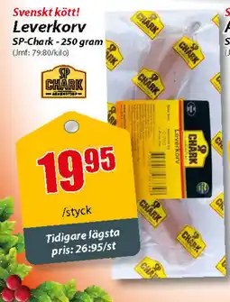 Extra Mjällby Stormarknad SP-Chark Leverkorv erbjuda