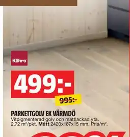 Bauhaus PARKETTGOLV EK VÄRMDÖ erbjuda