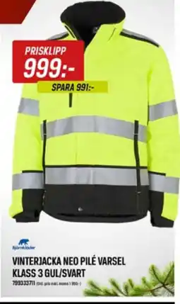 Tools Vinterjacka neo pilé varsel klass 3 gul/svart erbjuda