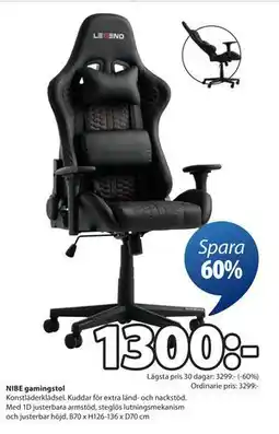 JYSK NIBE gamingstol erbjuda