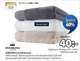 JYSK SORUNDA handduksserie erbjuda