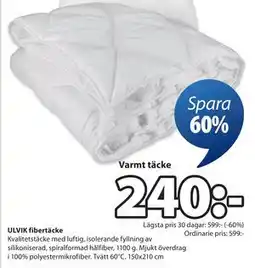 JYSK ULVIK fibertäcke erbjuda