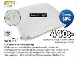 JYSK SOGNDAL memoryskumkudde erbjuda