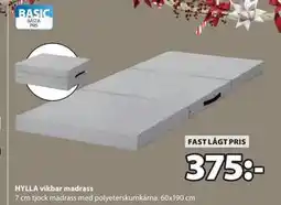 JYSK HYLLA vikbar madrass erbjuda