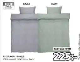 JYSK Påslakanset i bomull erbjuda