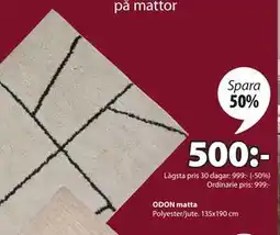 JYSK ODON matta erbjuda