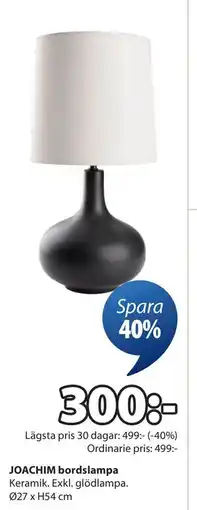 JYSK JOACHIM bordslampa erbjuda