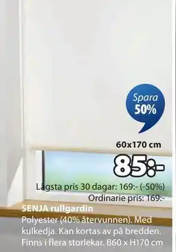 JYSK SENJA rullgardin erbjuda