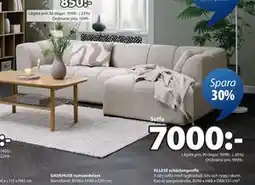 JYSK ALLESE schäslongsoffa erbjuda