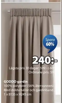 JYSK GODDO gardin erbjuda