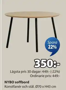 JYSK NYBO soffbord erbjuda