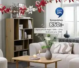 JYSK GADEHUSE rumsavdelare erbjuda