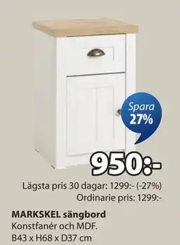 JYSK MARKSKEL sängbord erbjuda
